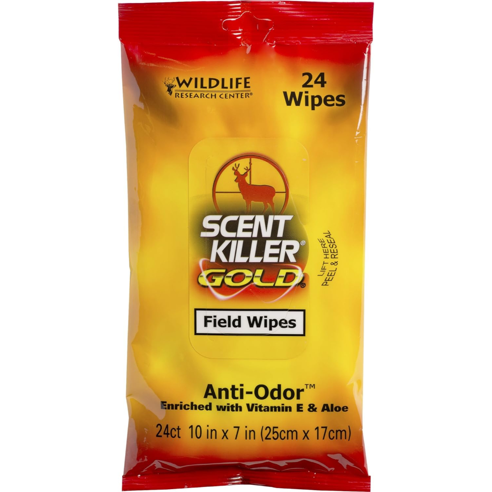 [Amazon] 24Pack Wildlife Research Scent Killer Gold Field Wipes 3.
